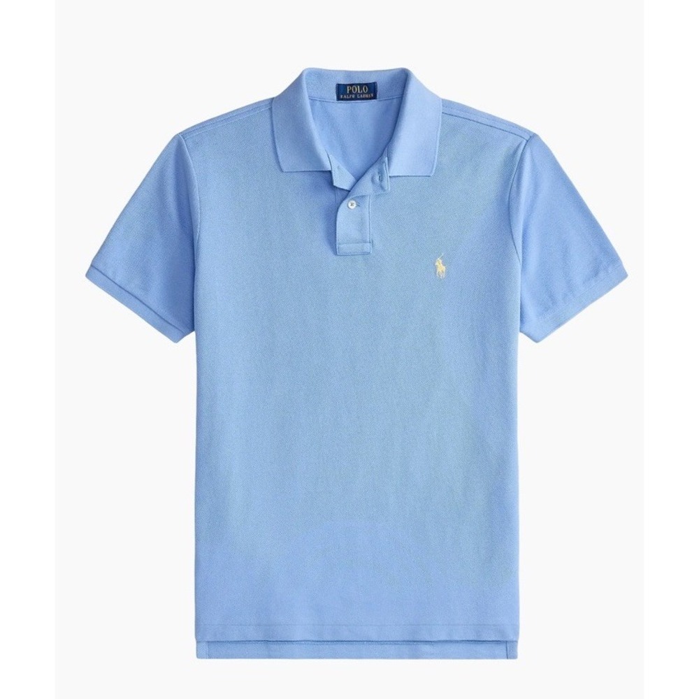 Men's Polo Ralph Lauren Classic Fit Bristol Blue Mesh Polo Shirt Size XL Preppy